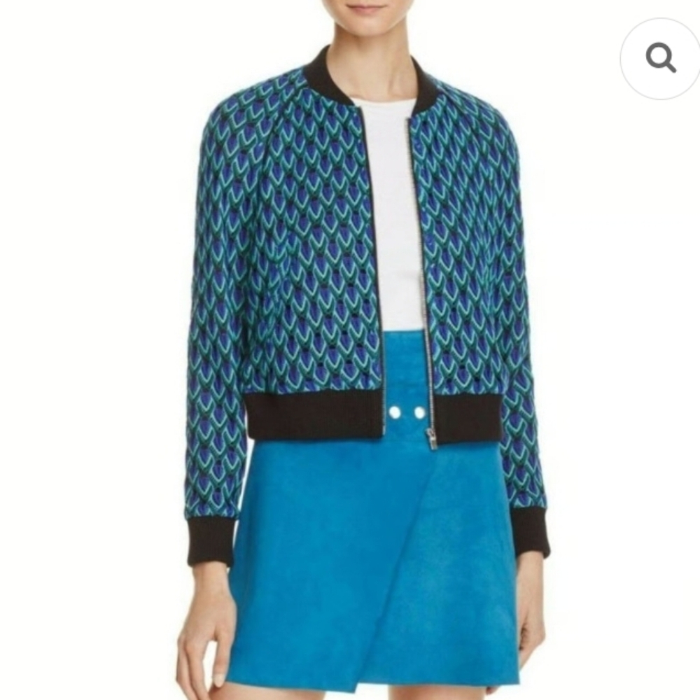 NWT Maje Mira Bomber Jacket Size Size 1 - Picture 2 of 8